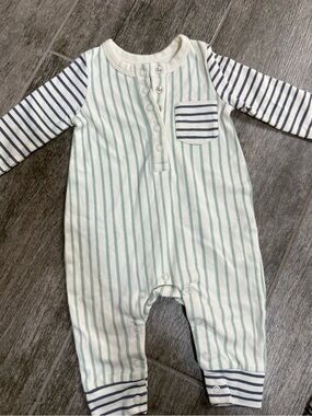 Pehr Stripes Away Contrast Romper - 0-3 months
